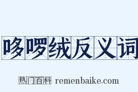 哆啰绒反义词是什么意思的图片